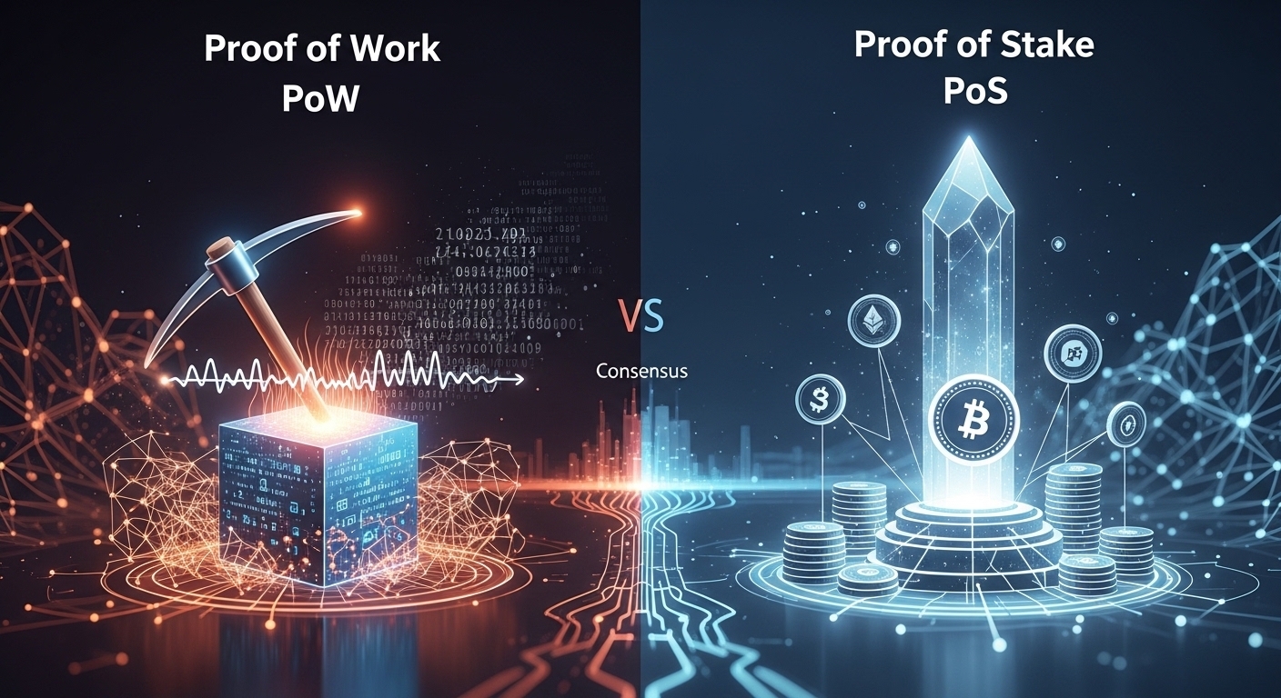 Consensus mechanism comparison: PoW vs PoS Explained step-by-step